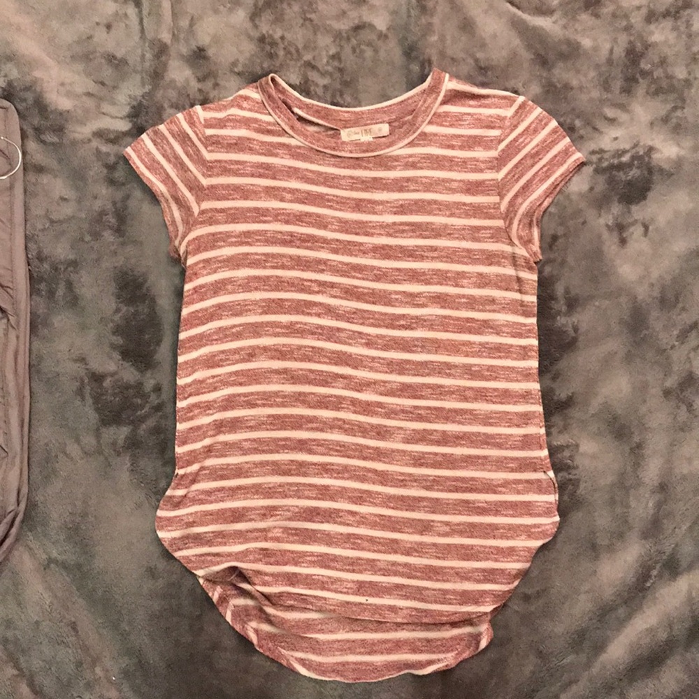 Love, Fire - Stripped pink and white blouse